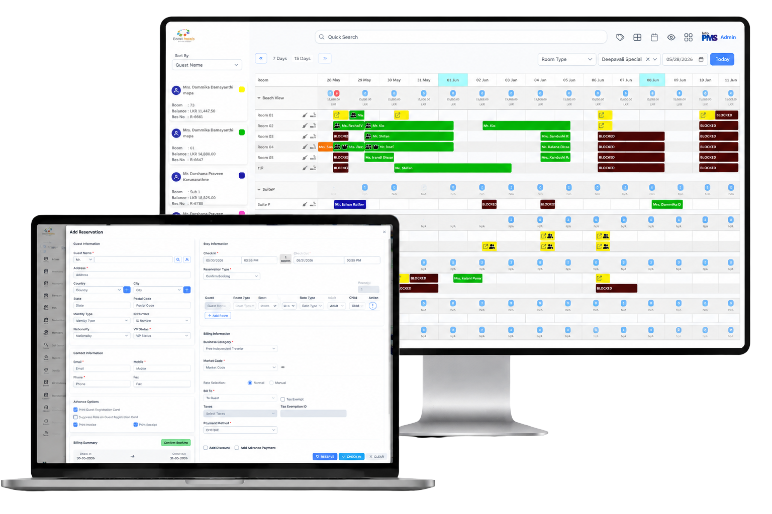 Property Management System software interface