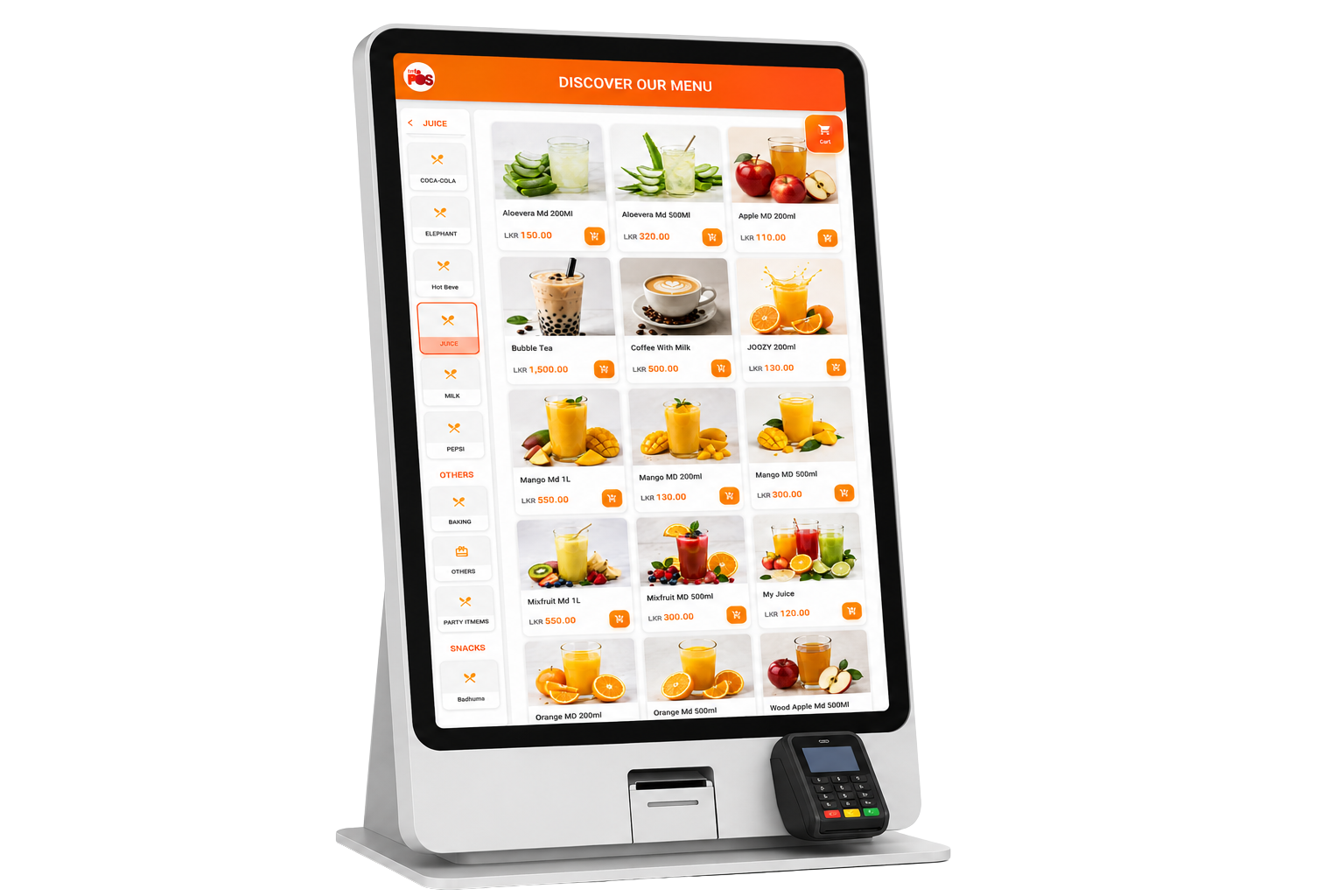 Self-Order Kiosk software interface